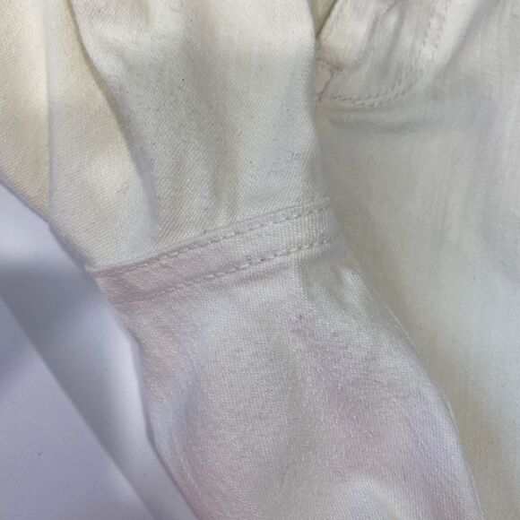 Anthro Pilcro & The Letterpress White Cropped Jeans With Ankle Tie - Picture 9 of 9